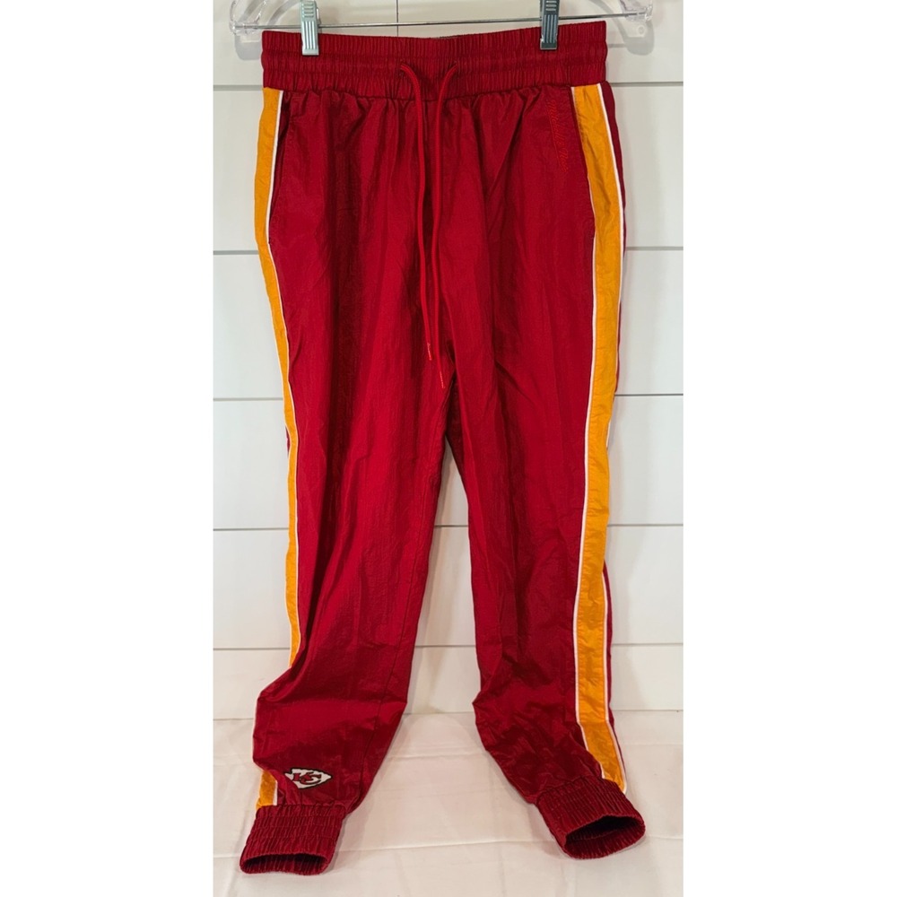 Mitchell & Ness Throwbacks Kansas City Chiefs Womans Nylon Track Pants XS NWT